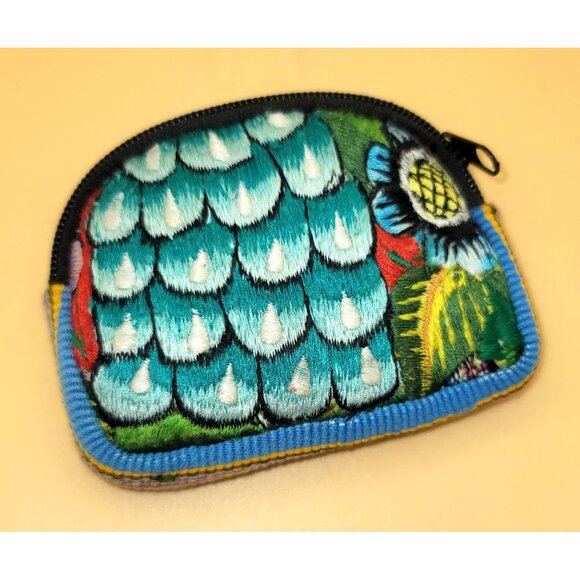 Handmade Guatamalan Embroidered Coin Pouch With Zipper sm2013 - Picture 6 of 6